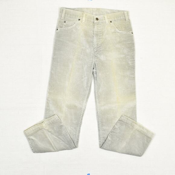 Levi's Men's Bootcut Pants Cotton Gray Size 33x30 Stained Moving On Vintage - Picture 2 of 8